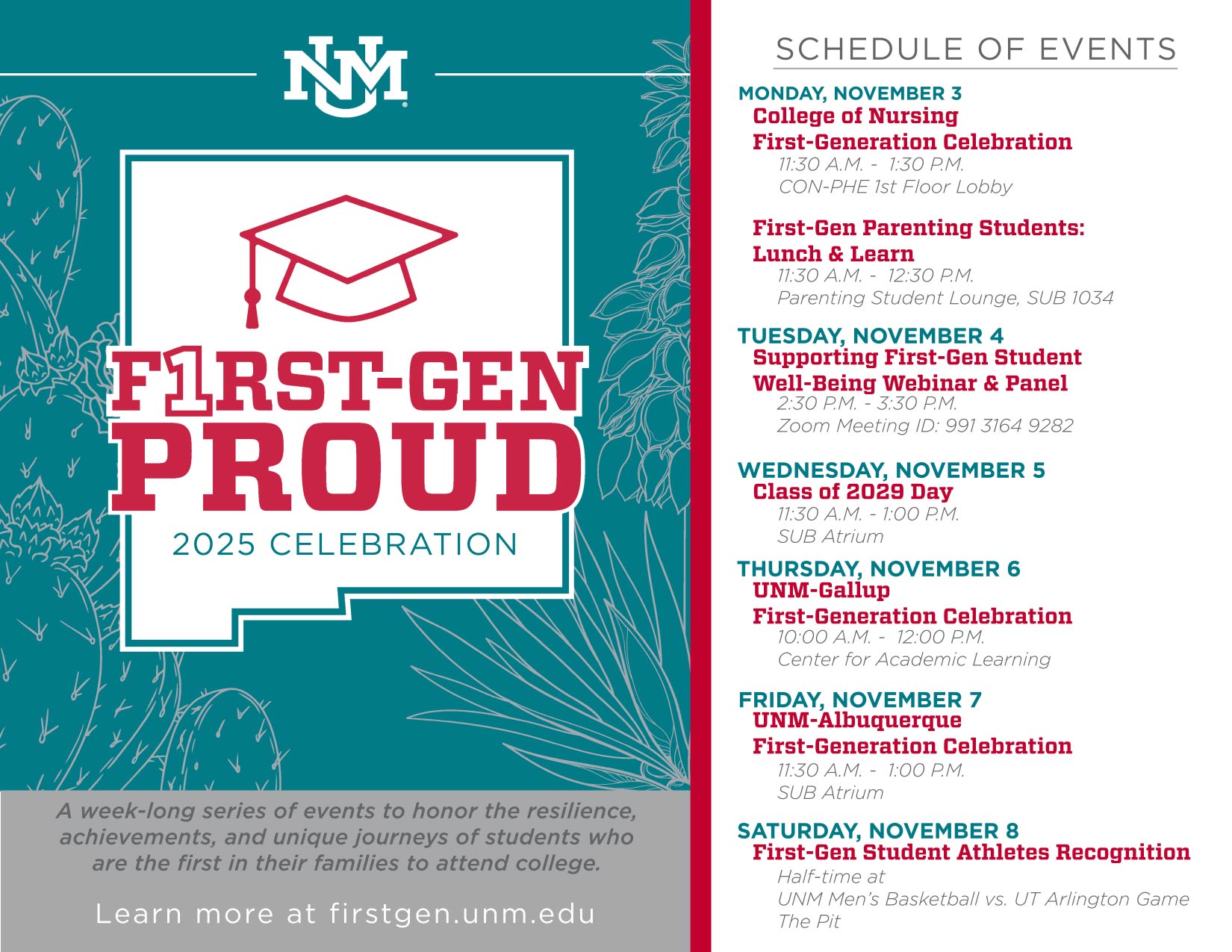 2025 First-Generation Celebration Flyer